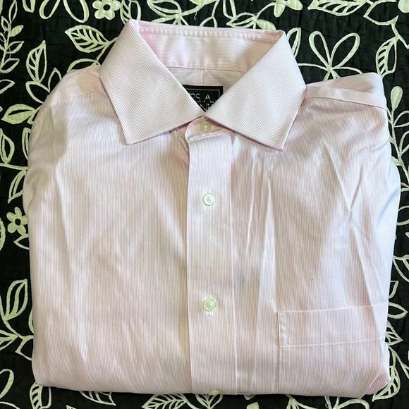 Jos. A. Bank | Shirts | 459nwot Mens Long Sleeve Dress Shirt By Jos A Bank  Size 532 Pinkwhite | Poshmark